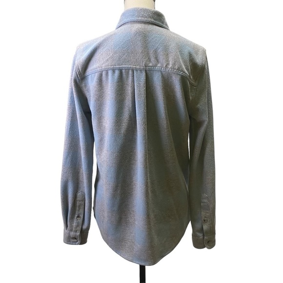 Beachlunchlounge Flannel Sz Small Grey Light Blue - Picture 5 of 12